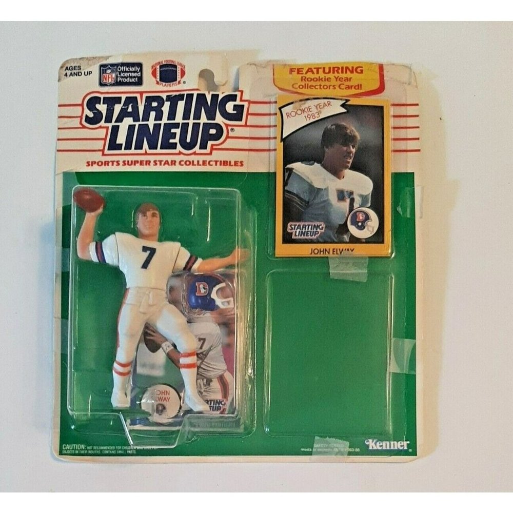 John Elway Figure Starting Lineup Kenner Sports Superstar Broncos Rookie Card
